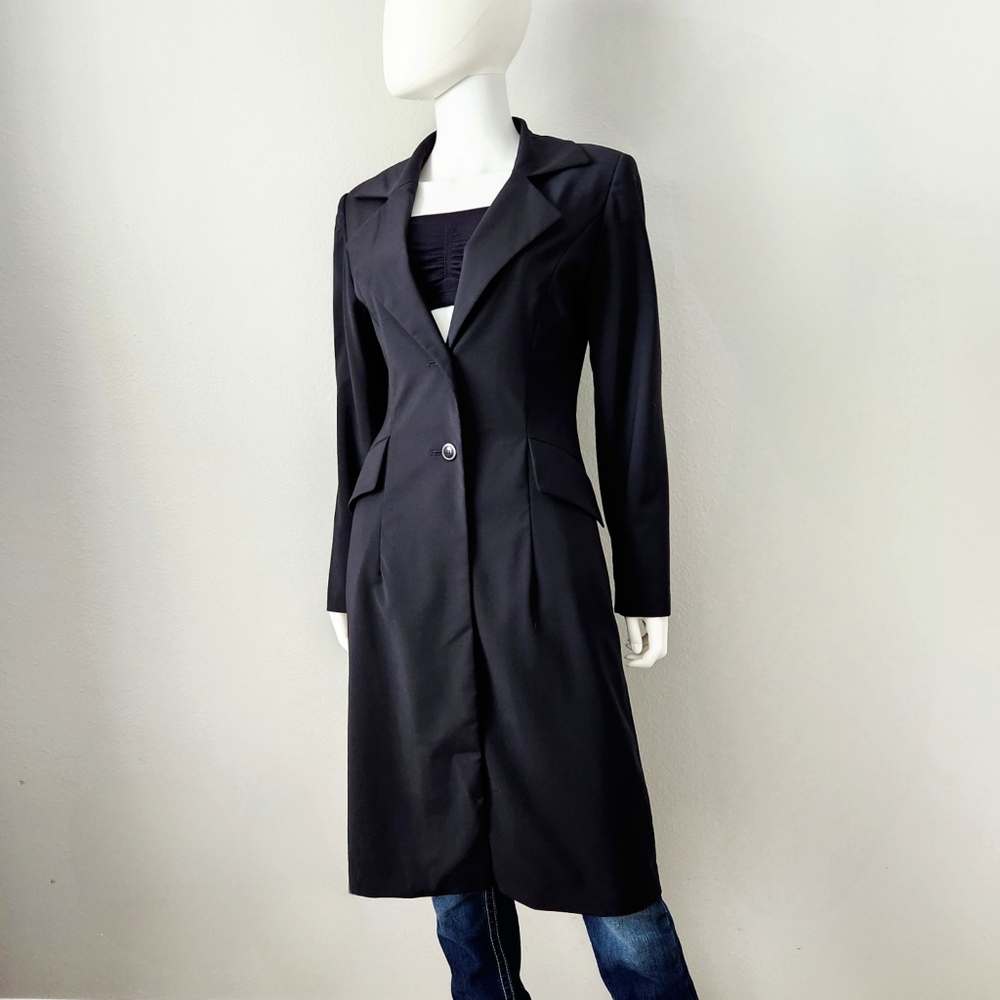 Nicowa Sleek & Lightweight Black Jacket Silky Pink Lining Sexy & Fitted Size 4 - Picture 16 of 16